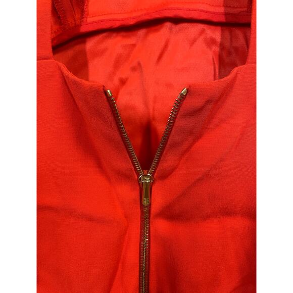 SANDRO Requiem Open-Back Mini Dress in Rogue Red LBD 3/4 Sleeve Size 2 M - Picture 6 of 12